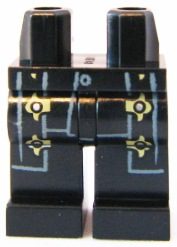 Hips and Legs with Gold Fleur-de-lis Buckles Pattern