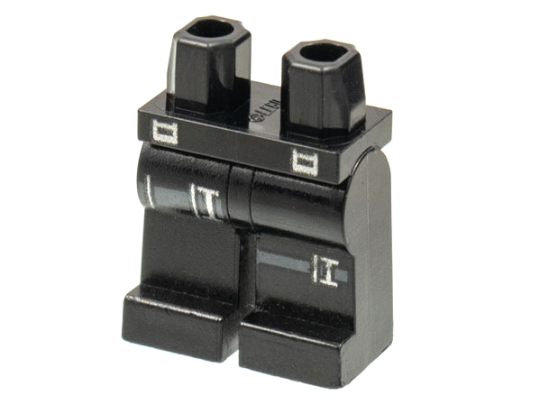 Hips and Legs with Dark Bluish Gray Straps and Silver Buckles Pattern (Hawkeye)