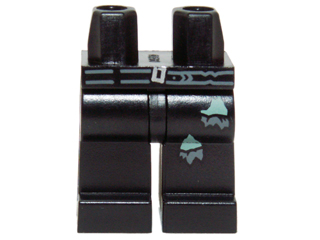 Hips and Legs with Belt and Torn Sections on Left Leg Pattern