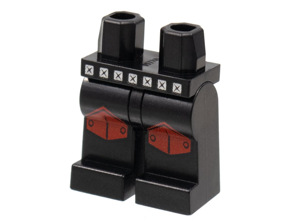 Hips and Legs with Silver Belt and Red Knee Pads Pattern