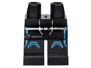 Hips and Legs with Silver Leg Belt and Dark Azure Knee Pads Pattern