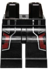 Hips and Legs with Silver and Dark Red Coattails Outline Pattern (Ant-Man)