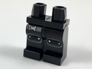 Hips and Legs with Dark Bluish Gray Knee Pads and Belt on Right Leg Pattern