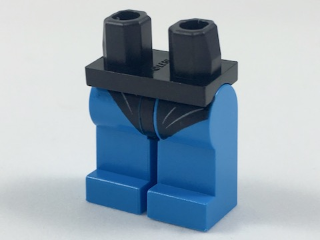 Hips and Dark Azure Legs with Black Crooked Leotard Pattern