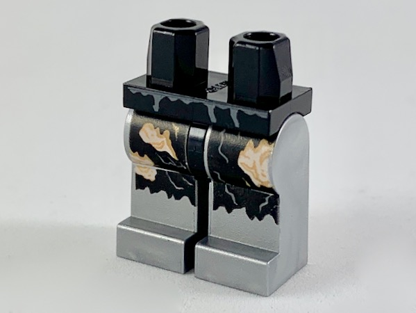 Figurka LEGO Černé nohy propálené zepředu
