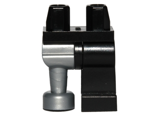 Hips and 1 Black Left Leg, 1 Pearl Light Gray Pirate Peg Leg