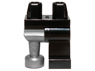 Hips and 1 Black Left Leg, 1 Flat Silver Pirate Peg Leg