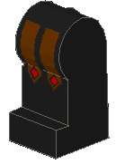 Leg, Left with Leather Straps and Red Studs Pattern