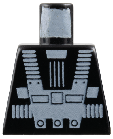 Torso Space White Harness and Chest Panel with Rivets Pattern (Blacktron I)