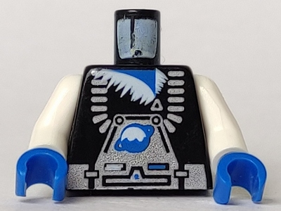 Torso Space Ice Planet Silver Pattern / White Arms / Blue Hands