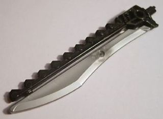 Hero Factory Weapon, Saw with Molded Flat Silver Sword Blade Pattern