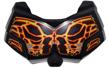 Large Figure Chest Armor Small with Bionicle Lava Beast Pattern