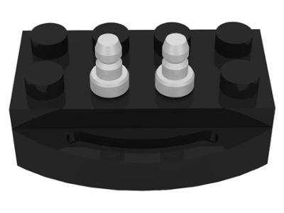 Electric, Train 12V Brick 2 x 4 with Power Pickups for Motor and Solid Pins