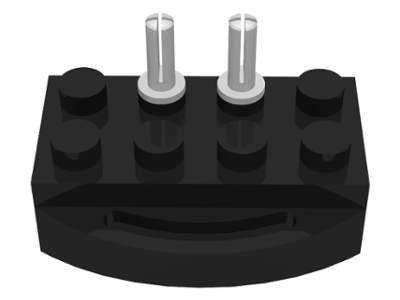 Electric, Train 12V Brick 2 x 4 with Power Pickups for Motor and Cross-cut Pins