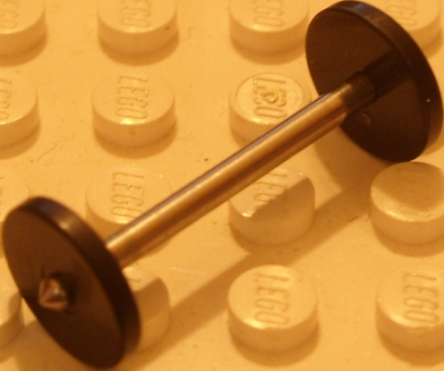 Monorail Wheel Pair on Silver Axle