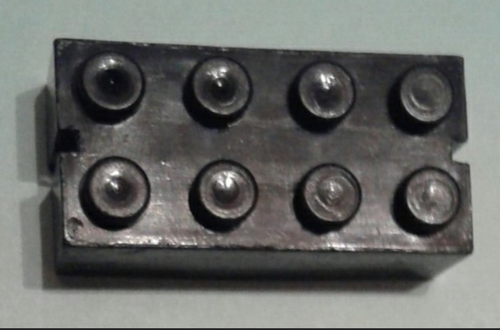 Brick 2 x 4 without Bottom Tubes, Slotted (with 2 slots, opposite)