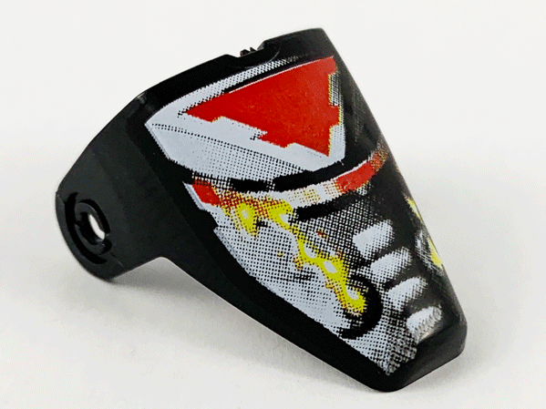 Technic Throwbot Visor with RoboRider The Boss Pattern