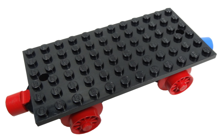 Train Base 6 x 12 with Wheels and Red and Blue Magnets