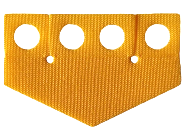 Minifigure Skirt Cloth with 4 Holes, Tapered Pointed Bottom