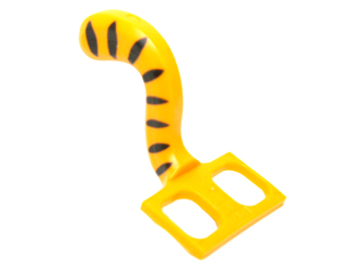 Minifigure Costume Tail Cat with Black Tiger Stripes Pattern