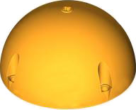 Cylinder Hemisphere 11 x 11, Axle Hole in Center and 4 Pin Holes