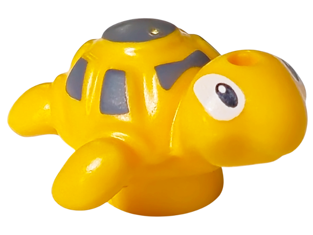 Turtle, Friends Style, Baby with Black and White Eyes and Dark Bluish Gray Spots Pattern (Sonic the Hedgehog Tocky)