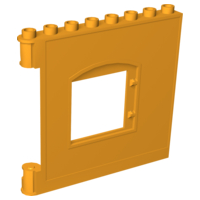 Duplo Wall 1 x 8 x 6 Hinge on Left with Window Opening