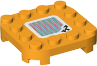 Plate, Modified 4 x 4 with Rounded Corners and 4 Feet with Super Mario Scanner Code Seesaw Pattern (Sticker) - Set 71387