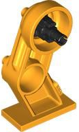 Large Figure Leg Mechanical Right with Molded Black Rotation Joint Pin Pattern