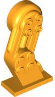 Large Figure Leg Mechanical Left with Molded Black Rotation Joint Pin Pattern