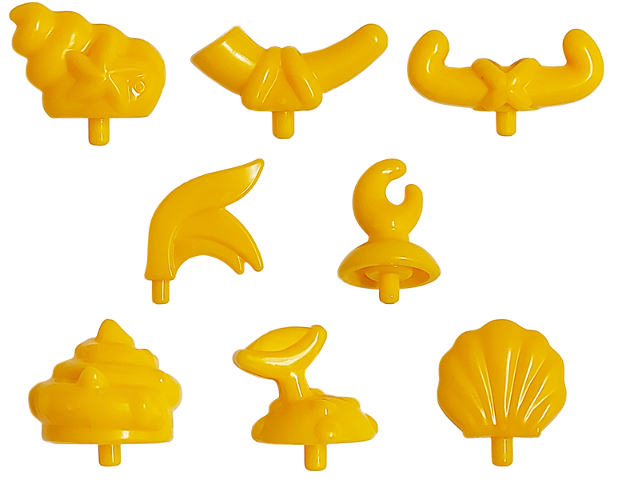 Minifigure, Moana Headgear Accessories, 8 in Bag (Multipack)