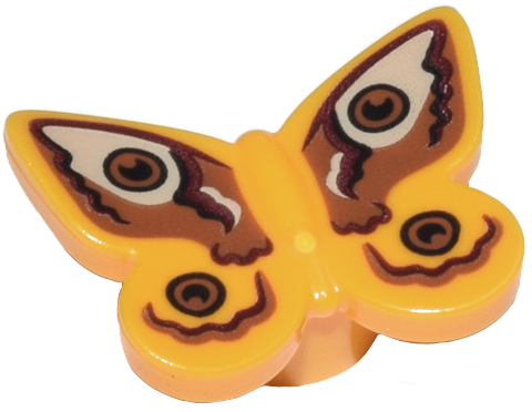 Butterfly with Stud Holder with Medium Nougat, Tan, and Reddish Brown Wings Pattern