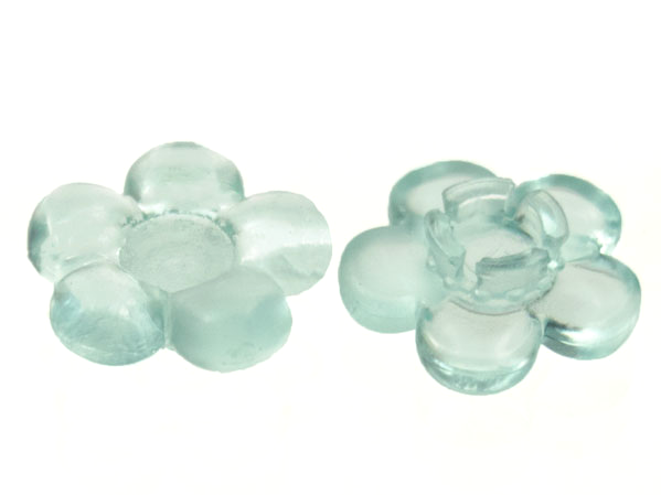 Clikits, Icon Flower 5 Petals 2 x 2 Small with Pin, Polished (Transparent Colors Only)