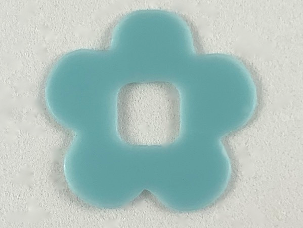 Clikits, Icon Accent Rubber Flower 5 Petals 2 7/8 x 2 7/8