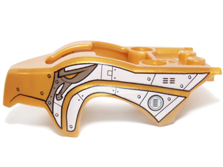 Flywheel Fairing Bird Raptor Shape with White Scaled Armor Pattern