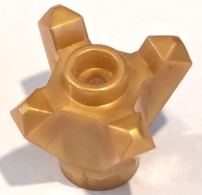 Rock 1 x 1 Crystal 4 Point (Brick, Round 1 x 1 with 4 Upward Fins / Points)