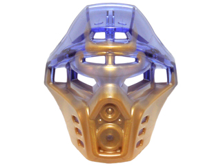 Bionicle Mask of Earth with Marbled Trans-Purple Pattern