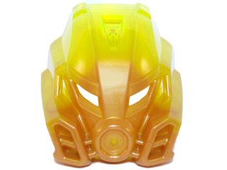 Bionicle Mask of Stone with Marbled Trans-Neon Green Pattern