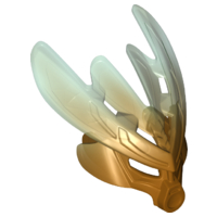 Bionicle Mask Protector with Marbled Trans-Light Blue Pattern (Protector Mask of Ice)