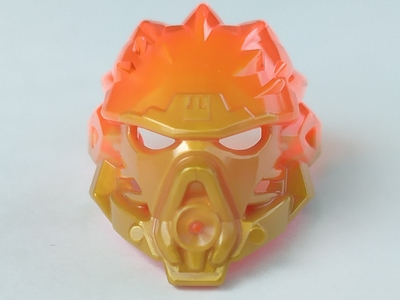 Bionicle Mask of Fire (Unity) with Marbled Trans-Neon Orange Pattern