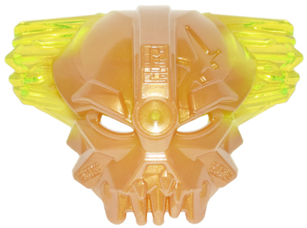 Bionicle Mask of Control with Marbled Trans-Neon Green Pattern