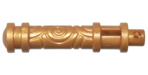 Minifigure, Weapon Staff End with Bar and Handle with Curved Lines and Slot