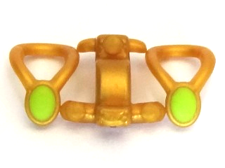 Mini Doll, Necklace Amulet with Molded Lime Stone Pattern, 2 on Sprue