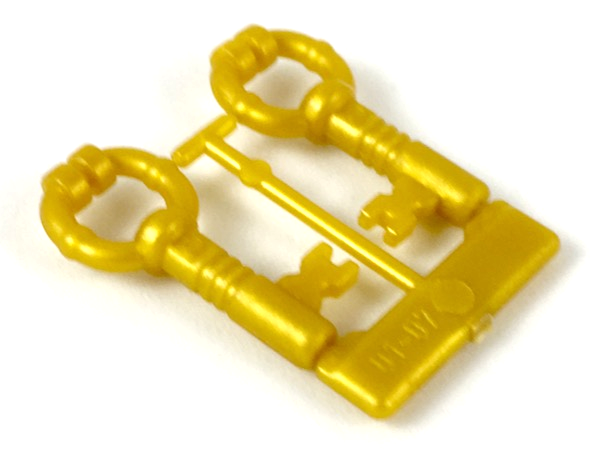 LEGO Pearl Gold Antique Keys (2 on Sprue) (40359)