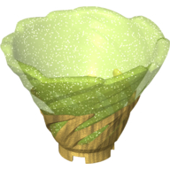 Tornado of Spinjitzu Narrow with Molded Glitter Trans-Bright Green Top Pattern