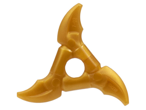 Minifigure, Weapon Shuriken Throwing Star with Smooth Grips and Curved Blades
