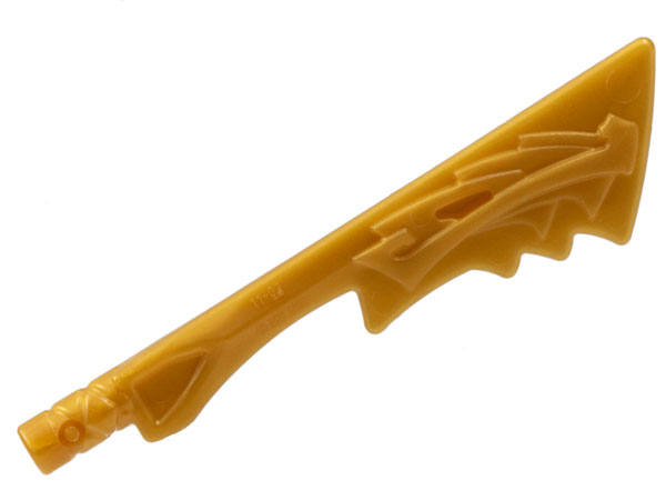 Minifigure, Weapon Sword with Serrated Blade with Dragon Head (Ninjago Sword of Fire)