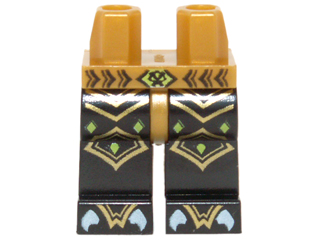 Hips and Black Legs with Gold Scaled Armor, Lime Diamonds and White Claws Pattern