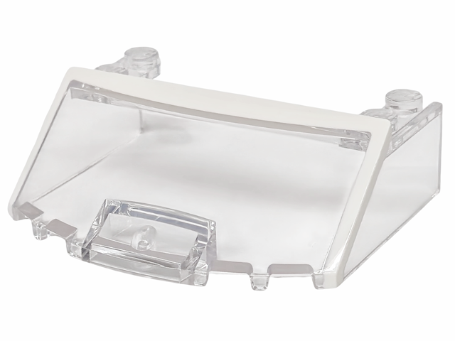 Windscreen 5 x 6 x 1 2/3 with Molded White Windshield Frame Pattern
