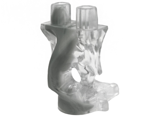 Lower Body, Ghost with Marbled Dark Bluish Gray Pattern